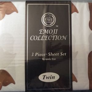 Twin Size Poop Emoji Sheet Set